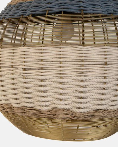 Rustic Rattan Hanging Lamp | 18 x 18 inches