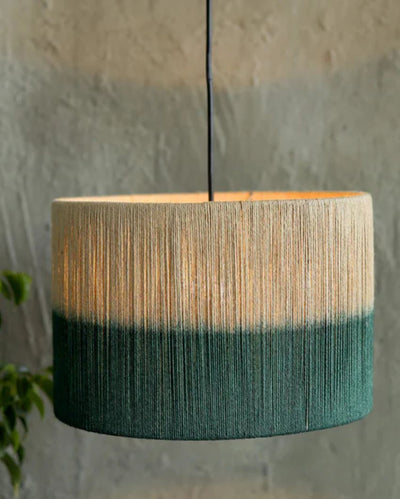 Afreen Green Hand Dyed Hanging Lamp | 18 x 10 inches