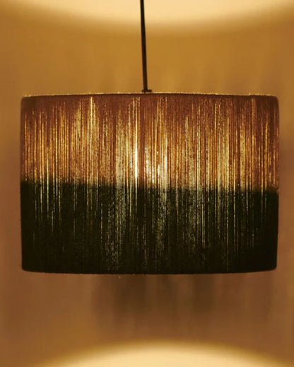 Afreen Green Hand Dyed Hanging Lamp | 18 x 10 inches