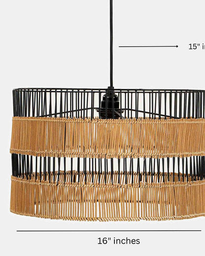 Kyoto Metal Drum Hanging Lamp | 16 x 20 inches