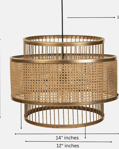 Yen Pendant Metal Hanging Lamp | 14 x 11 inches