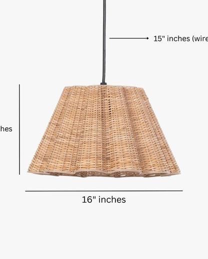 Punkhe Conical Handmade Hanging Lamp | 16 x 9 inches