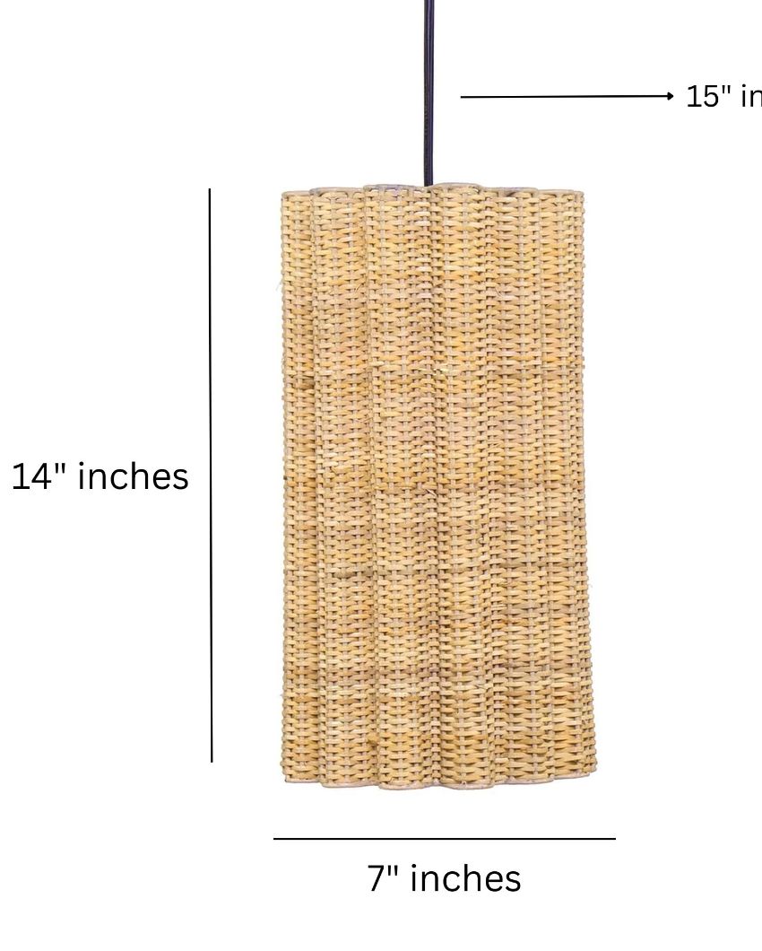 Punkhe Tall Bamboo Hanging Lamp | 7 x 14 inches