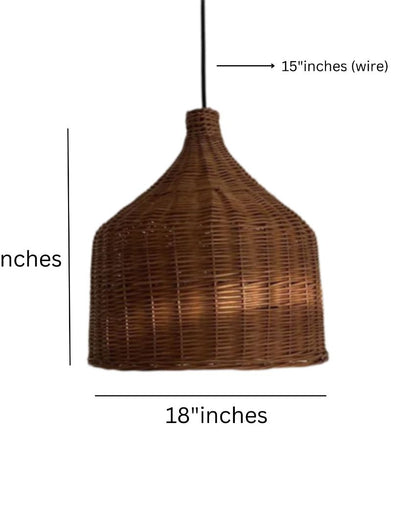 Handmade Rattan Pendant Light | 18 x 18 inches