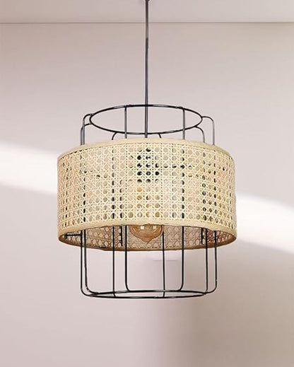 Modern Rattan Pendant Hanging Lamp | 15 x 20 inches