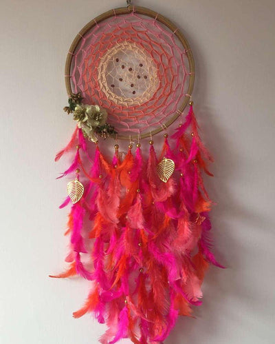 A Ray Of Hope Feather & Beads Dreamcatcher | 10 x 25 inches