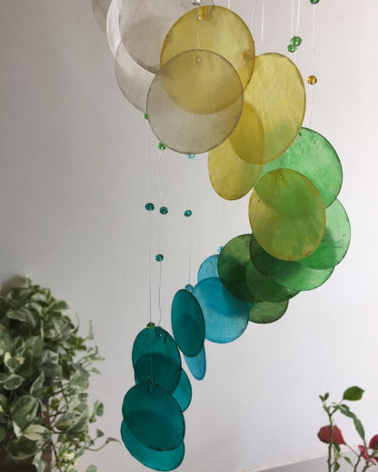 Third Eye Guidance Capiz Shell Wind Chime | 4 x 12 inches