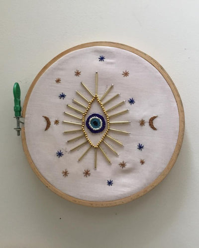 Premium Evil Eye Embroidery Hoop | 8 inches