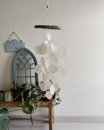 Moonlight Dance Sea Shell Wind Chime | 16 x 16 inches