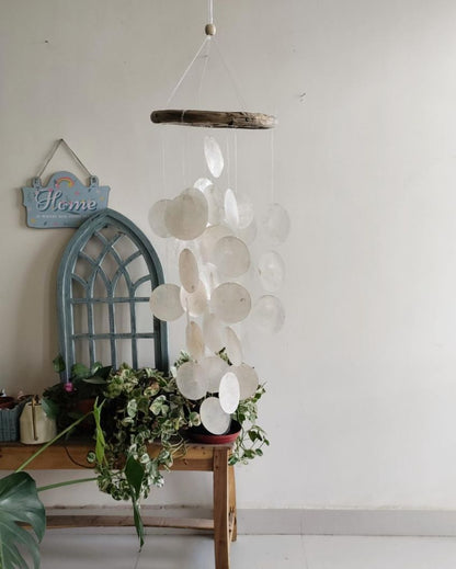 Moonlight Dance Sea Shell Wind Chime | 16 x 16 inches