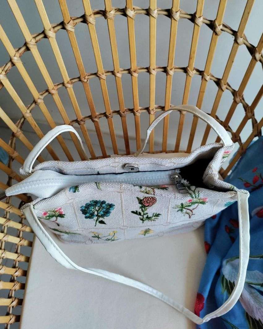 Elegant Miss Briganza Floral Bag | 10 x 5 x 11 inches