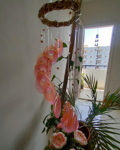 Cupid's Choice Capiz Shell Wind Chime | 4 x 12 inches