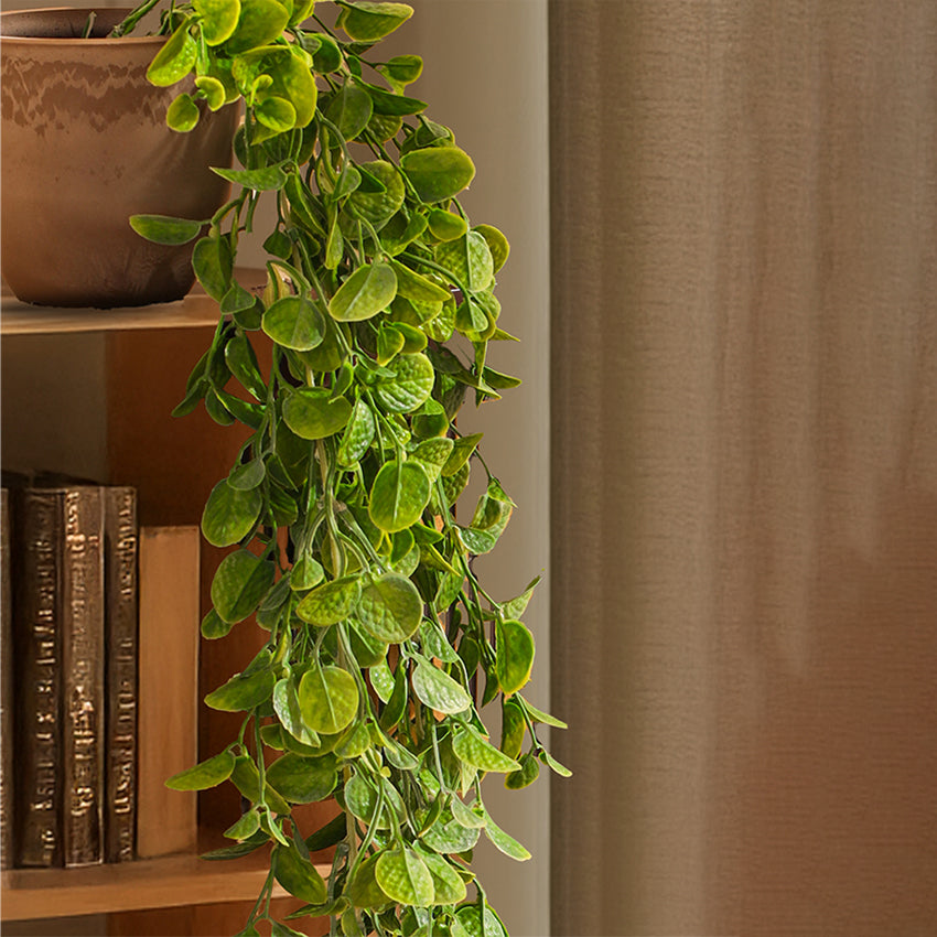 Graceful Artificial Potted Hanging Green Bush | Set of 2 | 2.8 feet