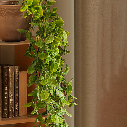 Graceful Artificial Potted Hanging Green Bush | Set of 2 | 2.8 feet