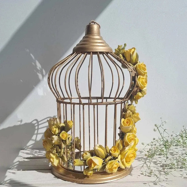 Golden Gold Metal Decor Cage| Gold |15 x 22 cm / 6 x 9 inches