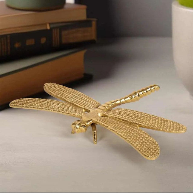 Modern Metal Design Dragonfly Showpiece