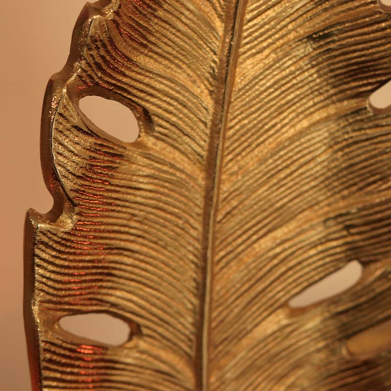 Golden Leaf Showpiece | 2 x 2 x 7 inches