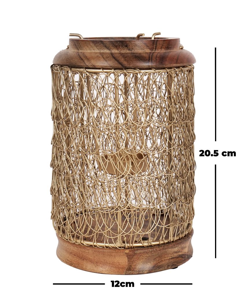 Unique Wood And Metal Design Lantern