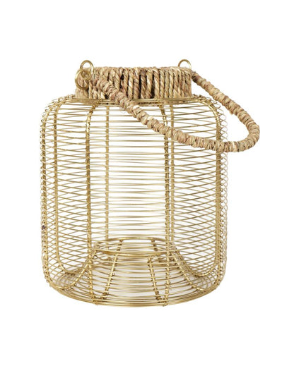 Modern Rope N Wire Lantern | 7 x 9 inches