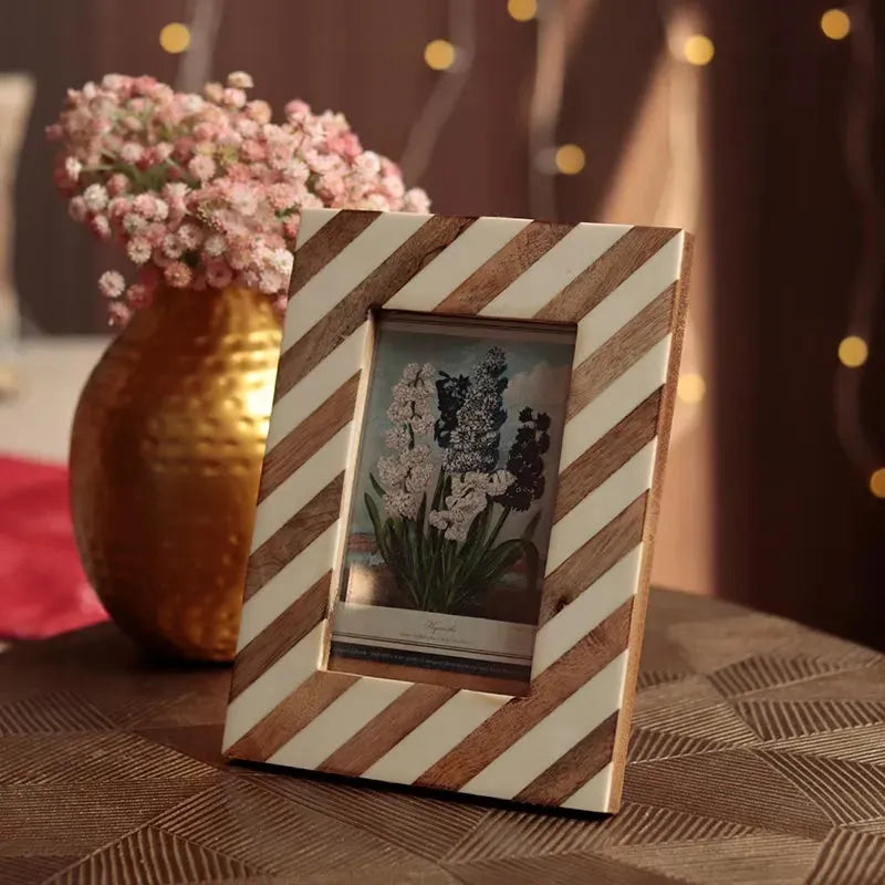 Striped Wooden Photo Frame Default Title