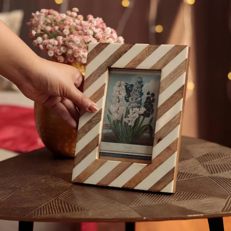 Striped Wooden Photo Frame Default Title