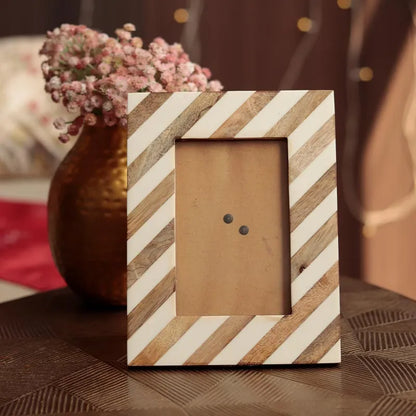 Striped Wooden Photo Frame Default Title