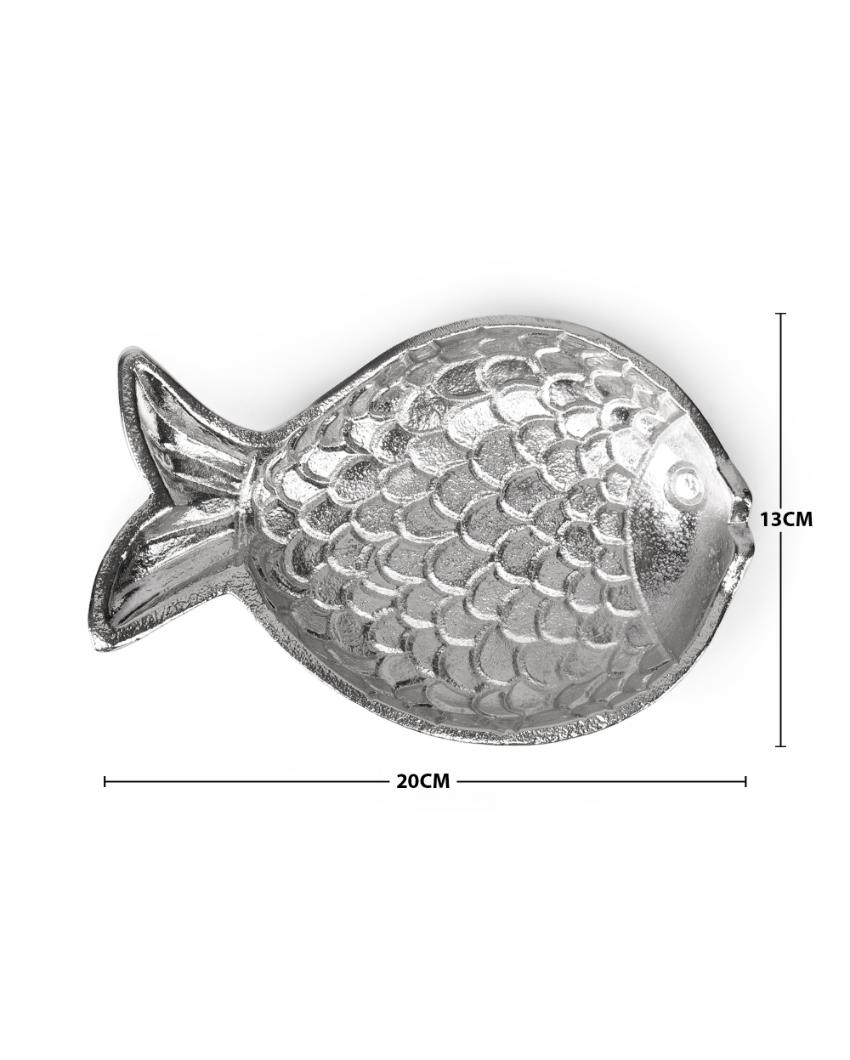 Premium Metal Fish Plater | 8 x 5 x 2 inches