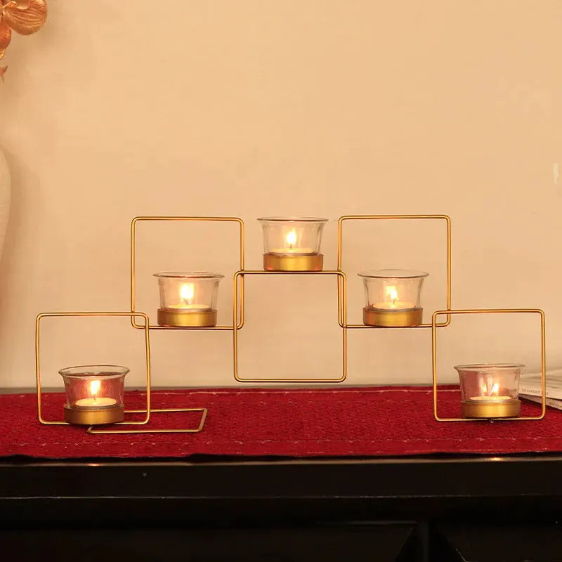 Square 5 Piece Tea Lights Stand