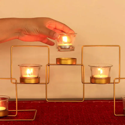 Square 5 Piece Tea Lights Stand