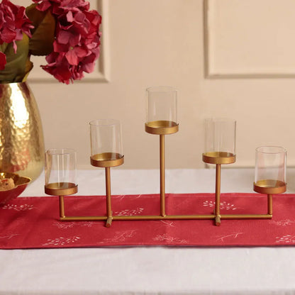 Horizontal Bar 5 Piece Tea Lights Stand Default Title