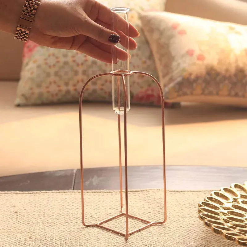 Rose Gold Test Tube Vase