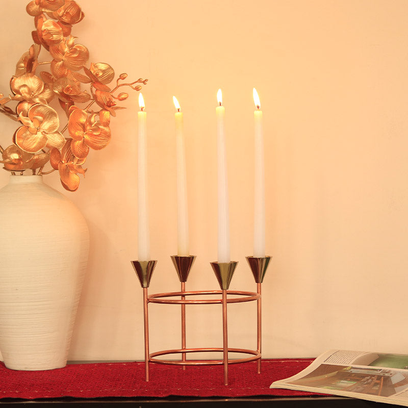 Circular 4 Piece Candle Stand | 6.7 x 7 inches