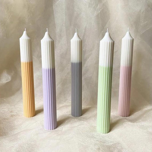 Fancy Mix and Match Pillar Candles | Set of 2