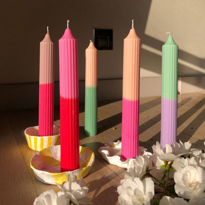 Modern Mix and Match Pillar Candles | Set of 2