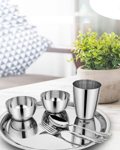 Regal Stainless Steel Thali Dinner Set | 6 Pieces