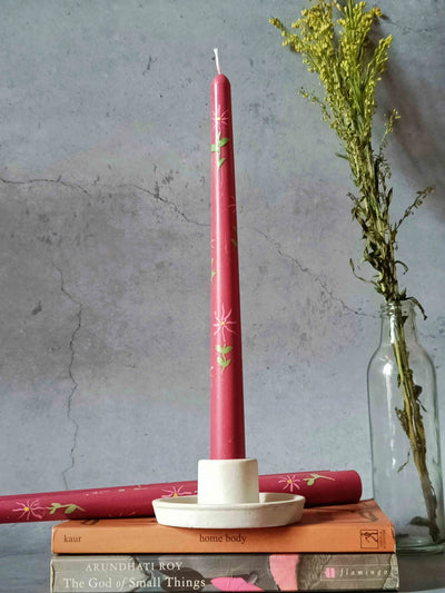 Spring Garden Hand Painted Tapered Candles | Set of 4 | 25.4 cm / 10 inches