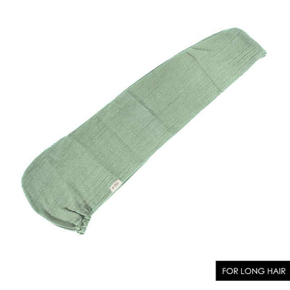 Banana Double Cloth Hair Towel Plus Size Sage Green