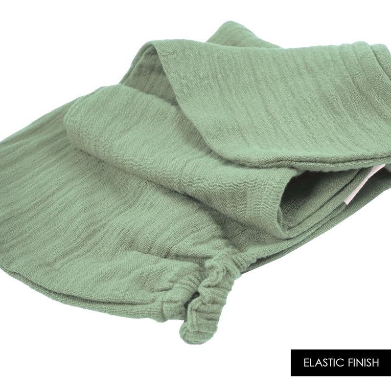 Banana Double Cloth Hair Towel Plus Size Sage Green