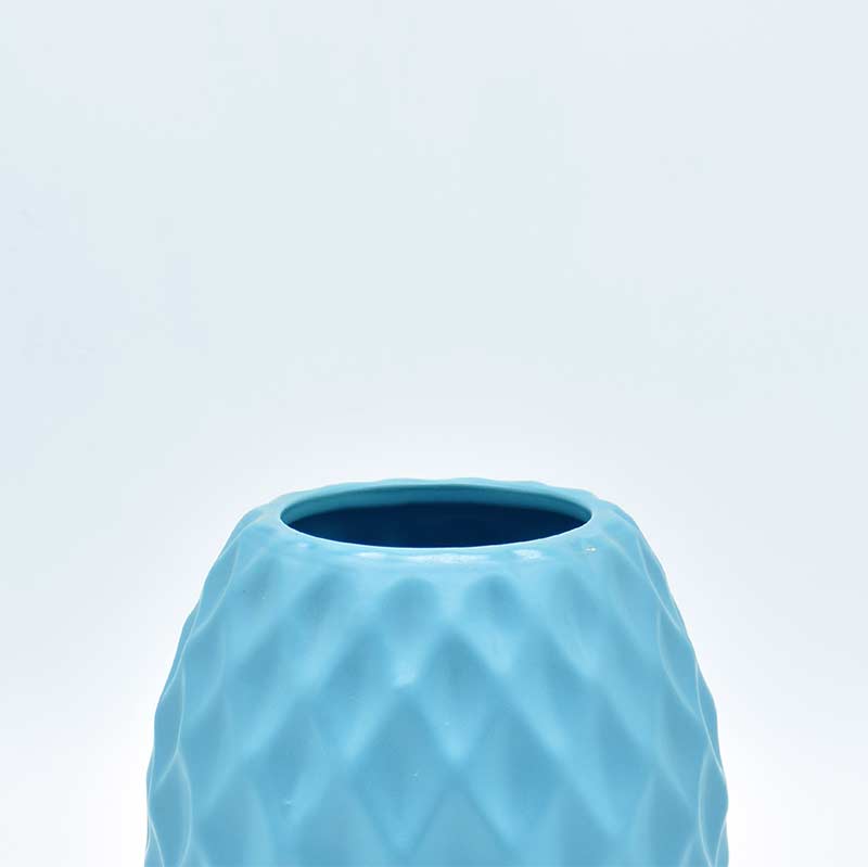 Deliah Cross Vase Dark Blue