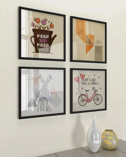 Keep Growing Wall Art frames for Office | Set of 4