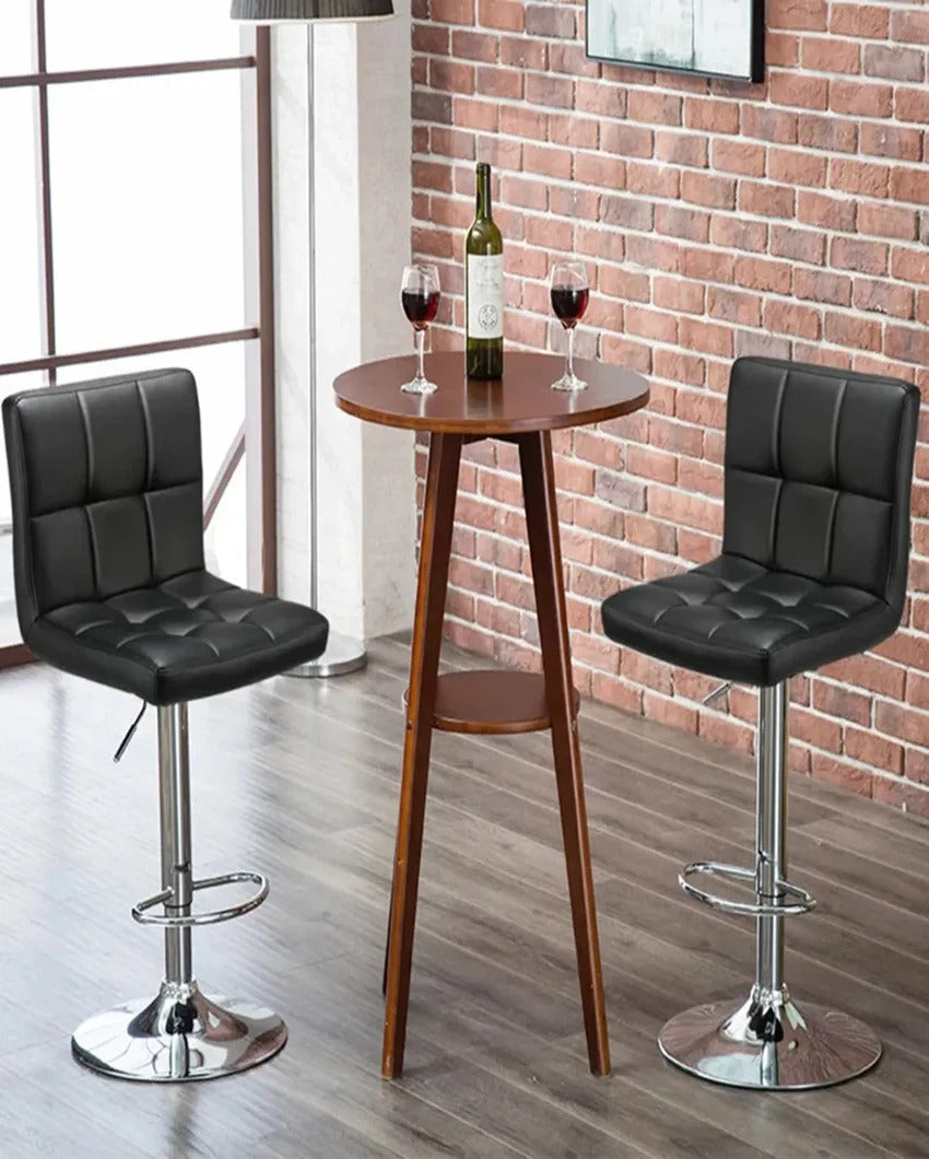 Luxurious and Practical Plush Feel Velvet Counter Bar Chair | Set of 2 | 17 x 43 x inches