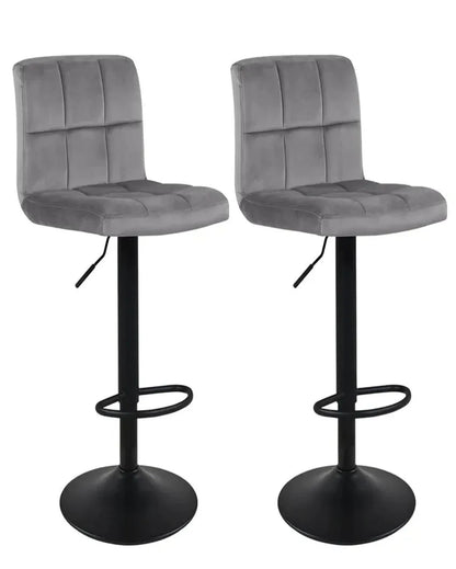 Luxurious and Practical Plush Feel Velvet Counter Bar Chair | Set of 2 | 17 x 43 x inches