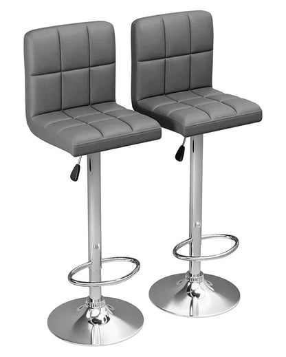 Luxurious and Practical Plush Feel Velvet Counter Bar Chair | Set of 2 | 17 x 43 x inches