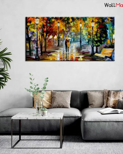 Forest Scenery Panoramic Canvas Wall Painting | 48 x 24 inches