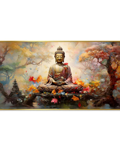 Meditative Bliss Amidst Majestic Scenery Canvas Paintings | 48 x 24 inches