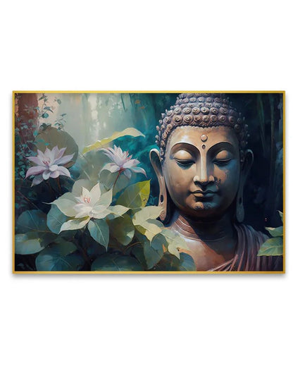 Nature’s Harmony Captured with Gautam Buddha Canvas Painting | 36 x 24 inches