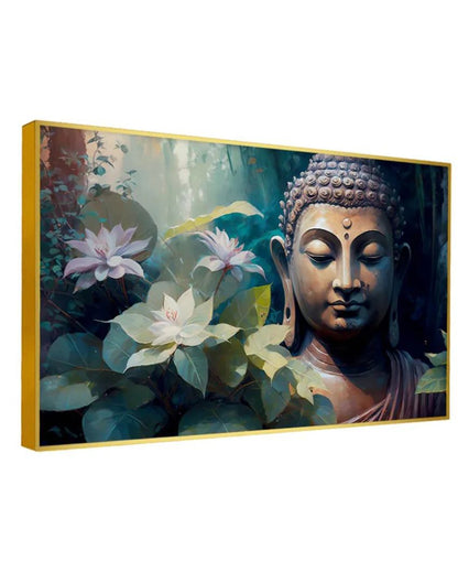 Nature’s Harmony Captured with Gautam Buddha Canvas Painting | 36 x 24 inches