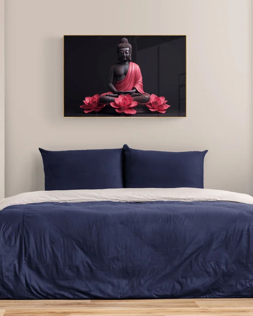 Meditative Grace Buddha Canvas Wall Painting | 36 x 24 inches