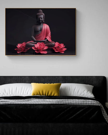 Meditative Grace Buddha Canvas Wall Painting | 36 x 24 inches