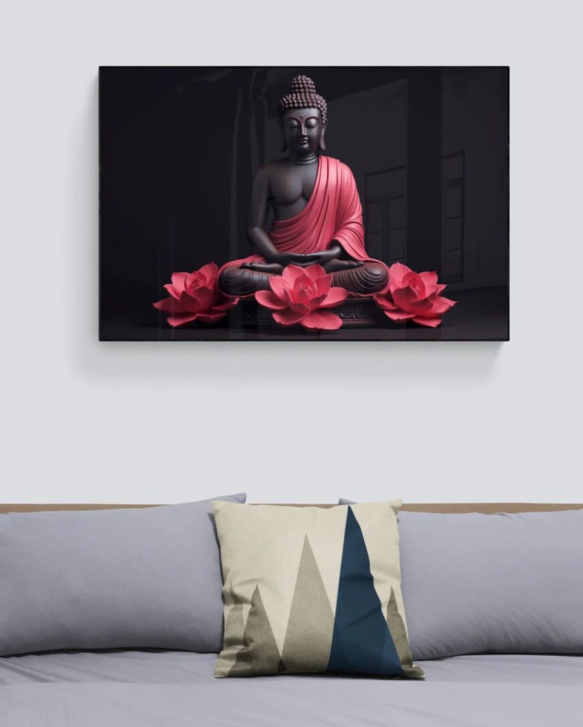 Meditative Grace Buddha Canvas Wall Painting | 36 x 24 inches